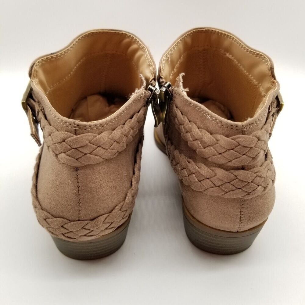 LifeStride Women's Adriana Booties Size 8M Brown Ankle Block Heel Side Zip - Picture 4 of 10